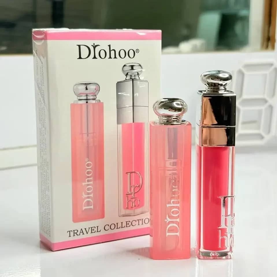 ست لیپ گلاس و بالم لب حرارتی DROHOO