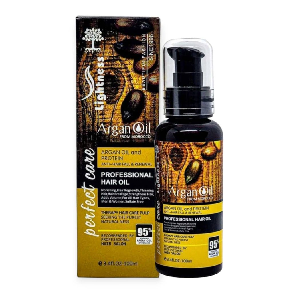 روغن آرگان لایتنس Lightness  مدل پروتئینه حجم 100 میل